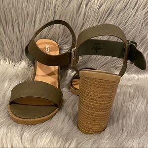 Green Sandal Strap Heels